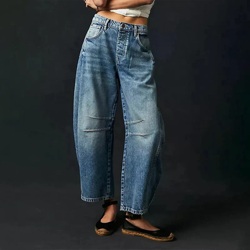 Wide Leg Trousers Baggy Fit High Waist for Women