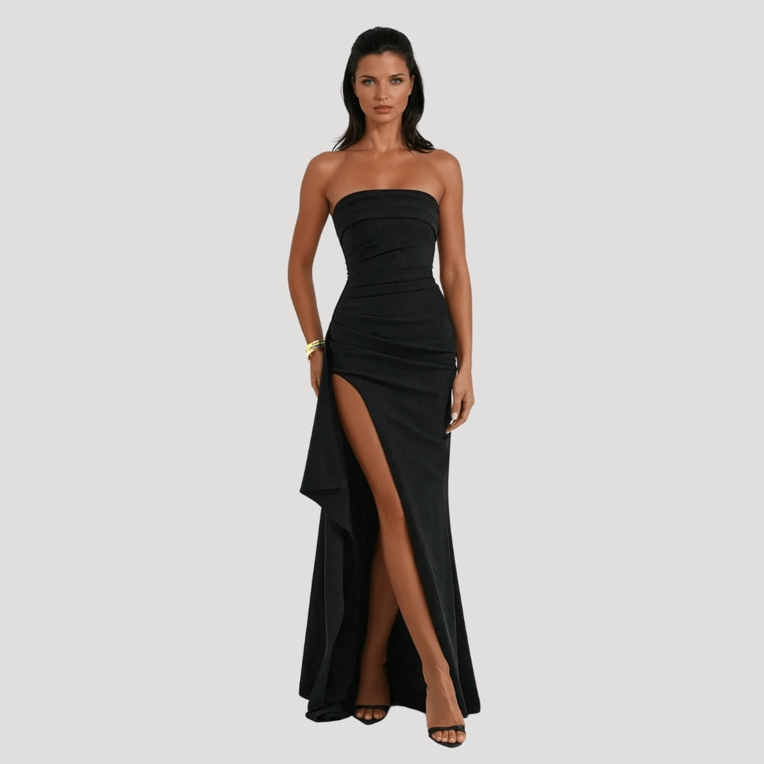 Full-Length Strapless Maxi Dress for Women