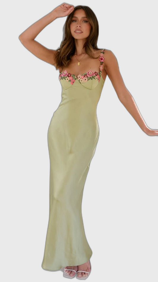 Floral Flowing Full-Length Maxi Dress for Women