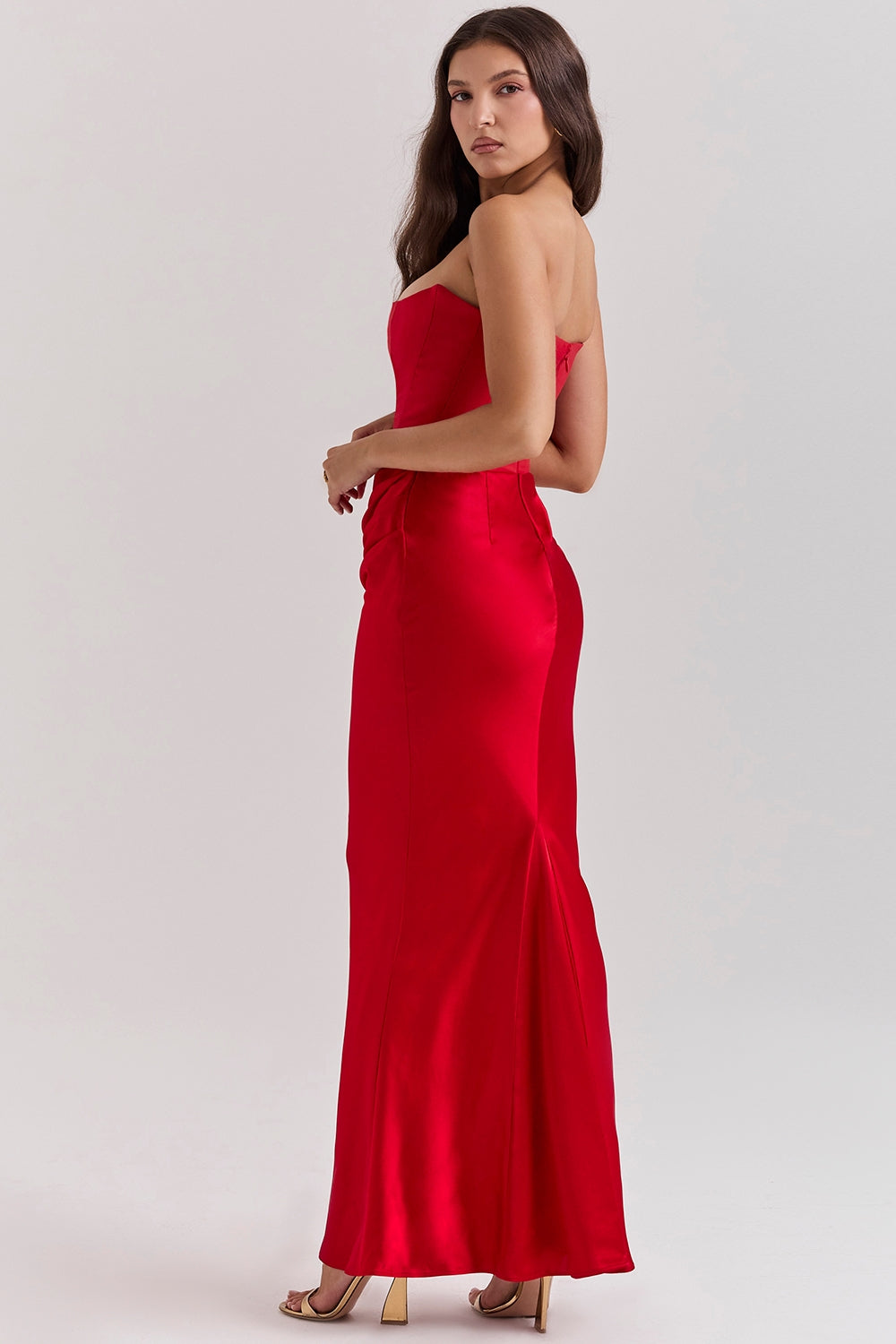 Flowing Full-Length Maxi Dress with Strapless for Women