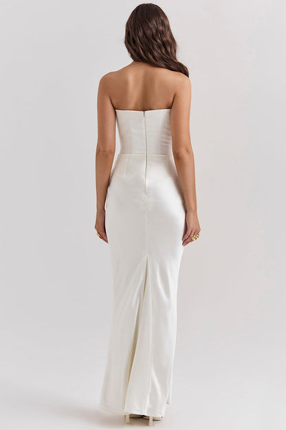 Flowing Full-Length Maxi Dress with Strapless for Women