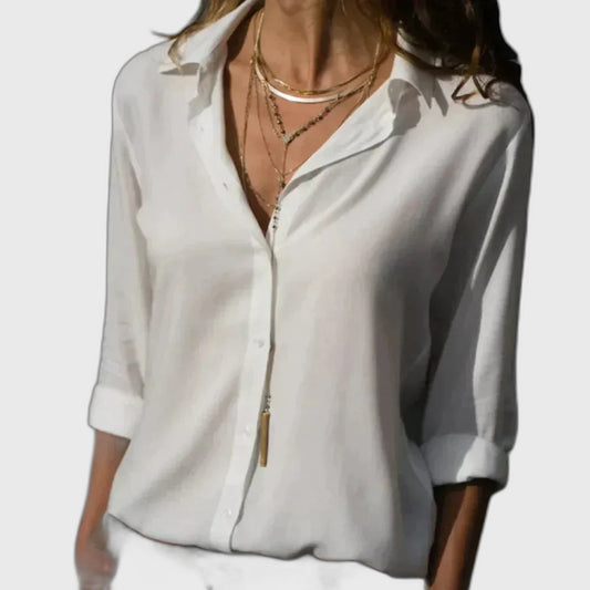 Satin Long Sleeve Blouse for Women