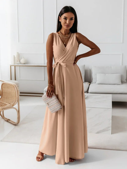 Asymmetric Fitted Full-Length Maxi Dress with One-Shoulder for Women