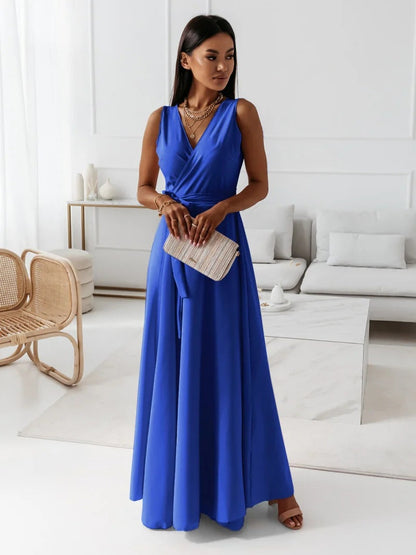 Asymmetric Fitted Full-Length Maxi Dress with One-Shoulder for Women