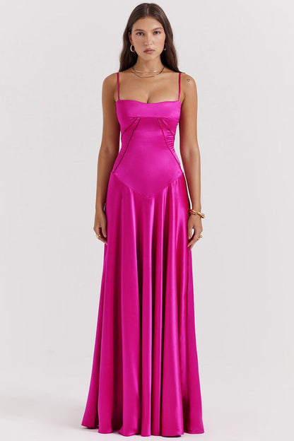 Full-Length Spaghetti Strap Maxi Dress for Women
