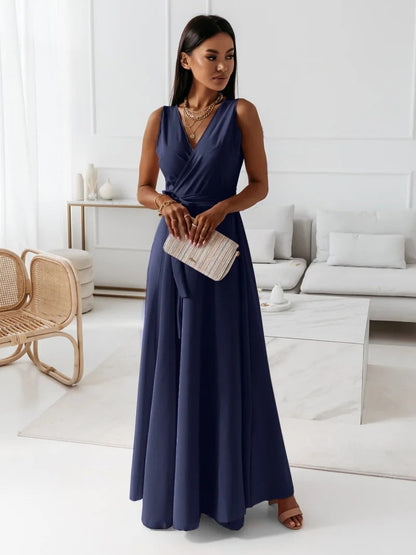 Asymmetric Fitted Full-Length Maxi Dress with One-Shoulder for Women