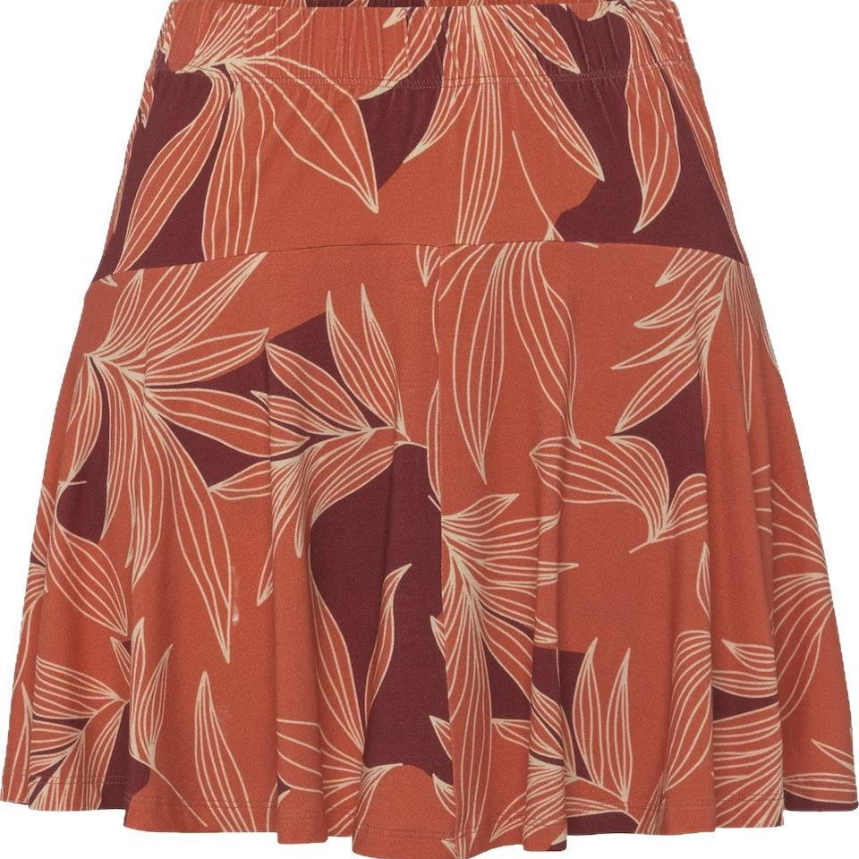 A-Line Skort with Built-In Shorts in Orange – Mini Skirt for Women