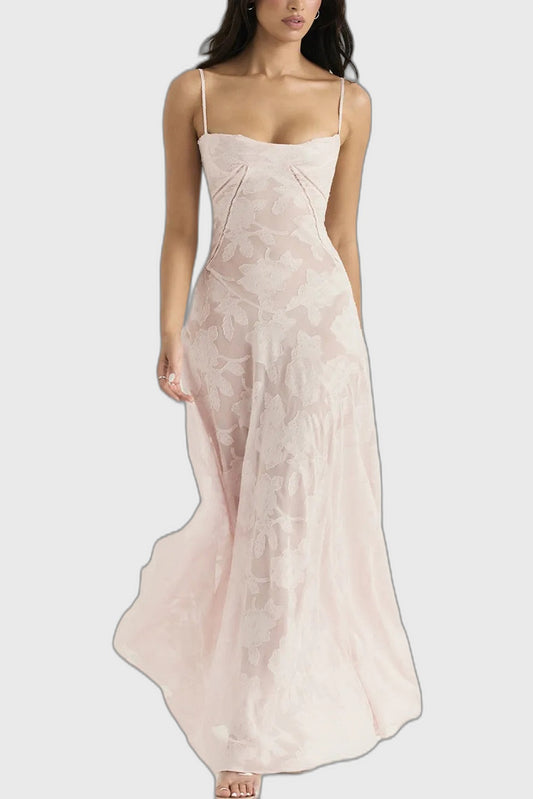 Full-Length Spaghetti Strap Maxi Dress for Women