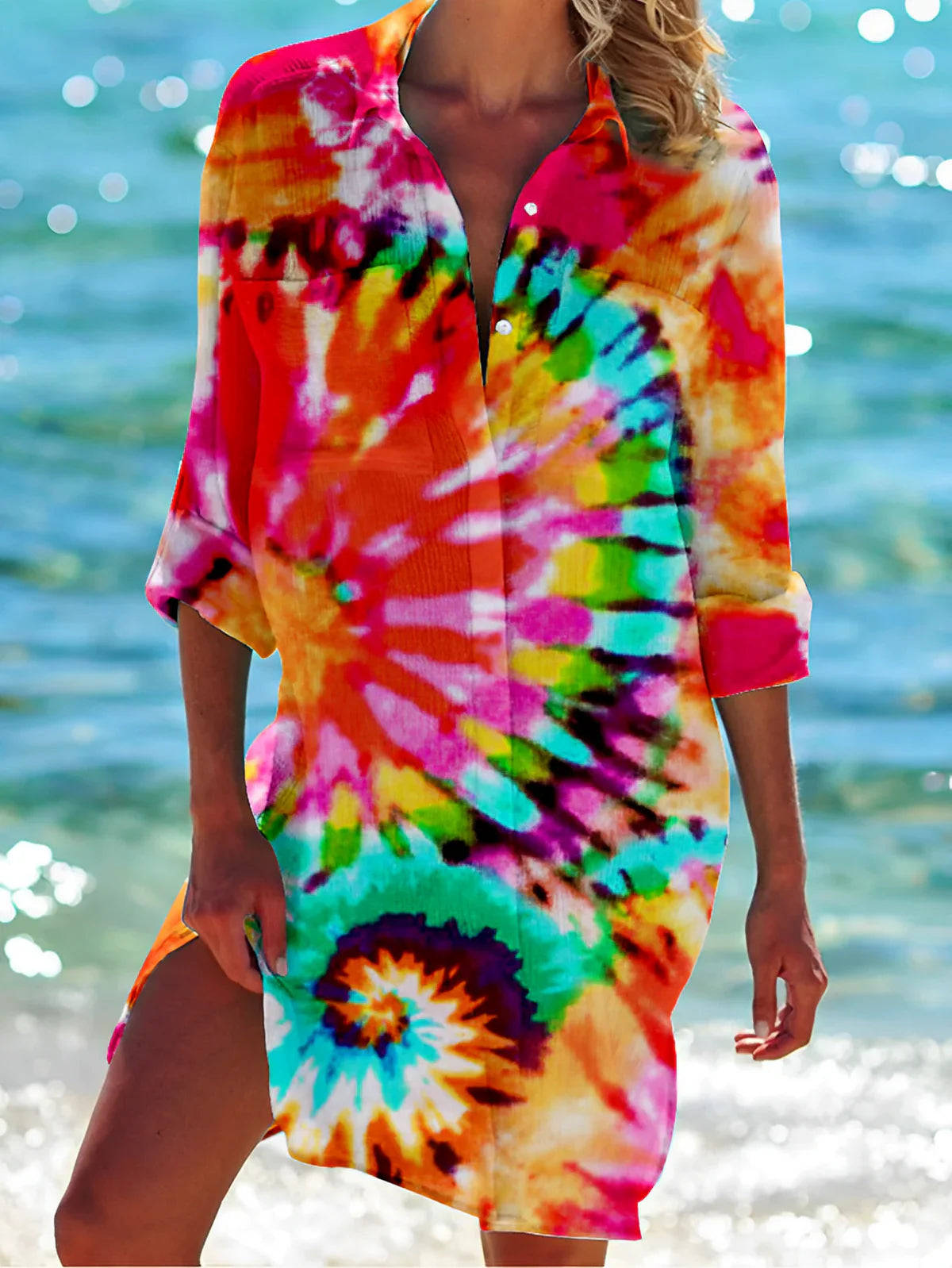 Printed Long Sleeve Blouse for Women