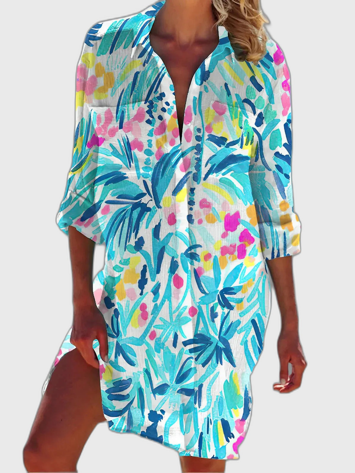 Printed Long Sleeve Blouse for Women