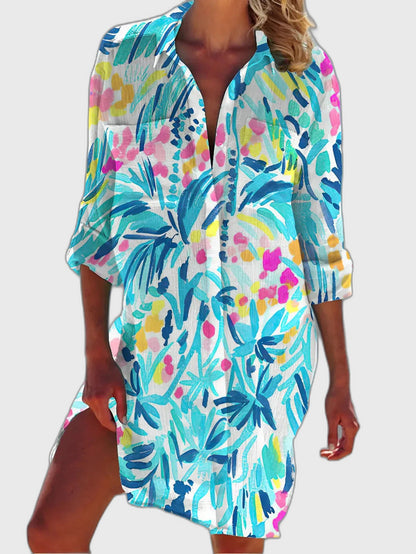 Printed Long Sleeve Blouse for Women
