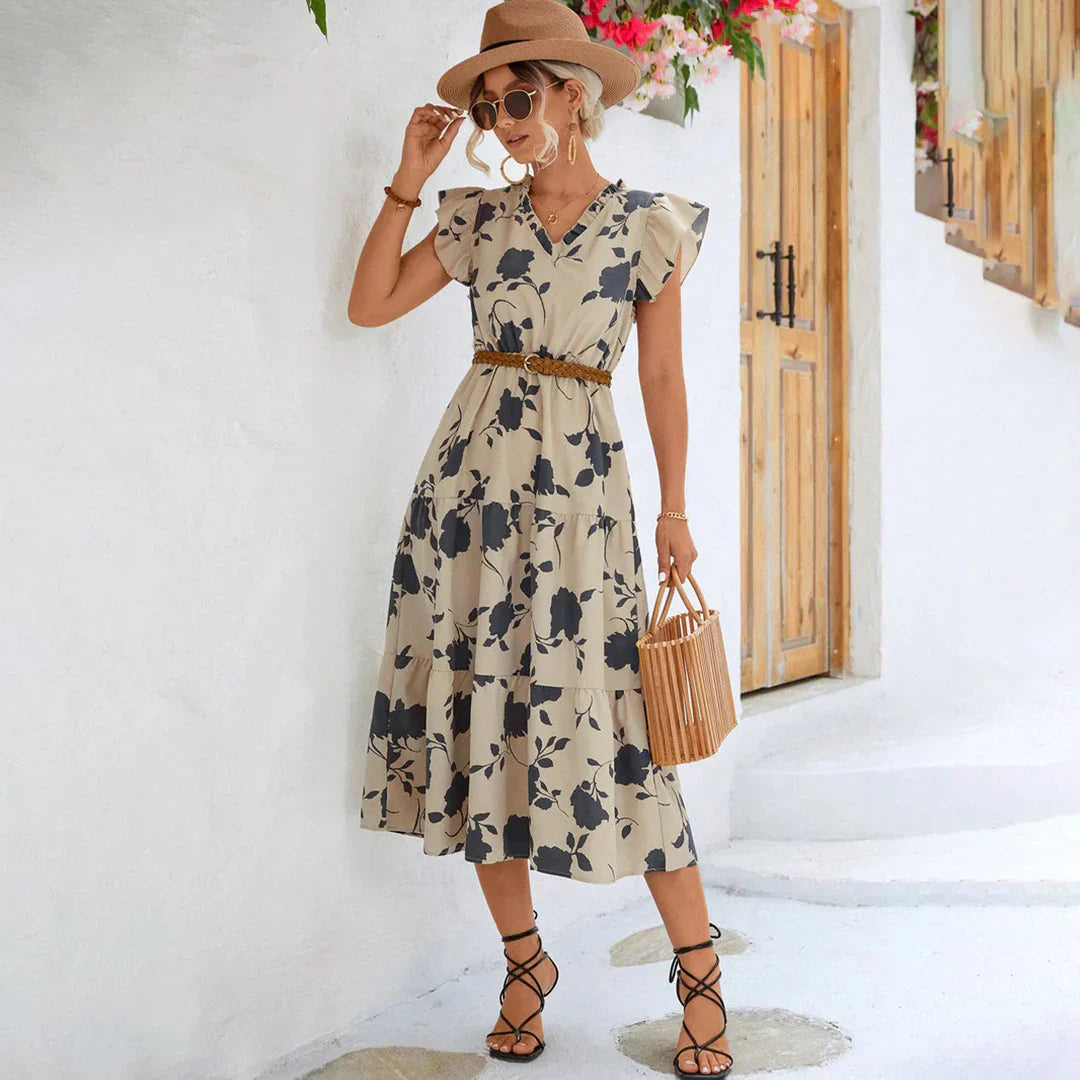 Floral Sleeveless Midi Dress for Women
