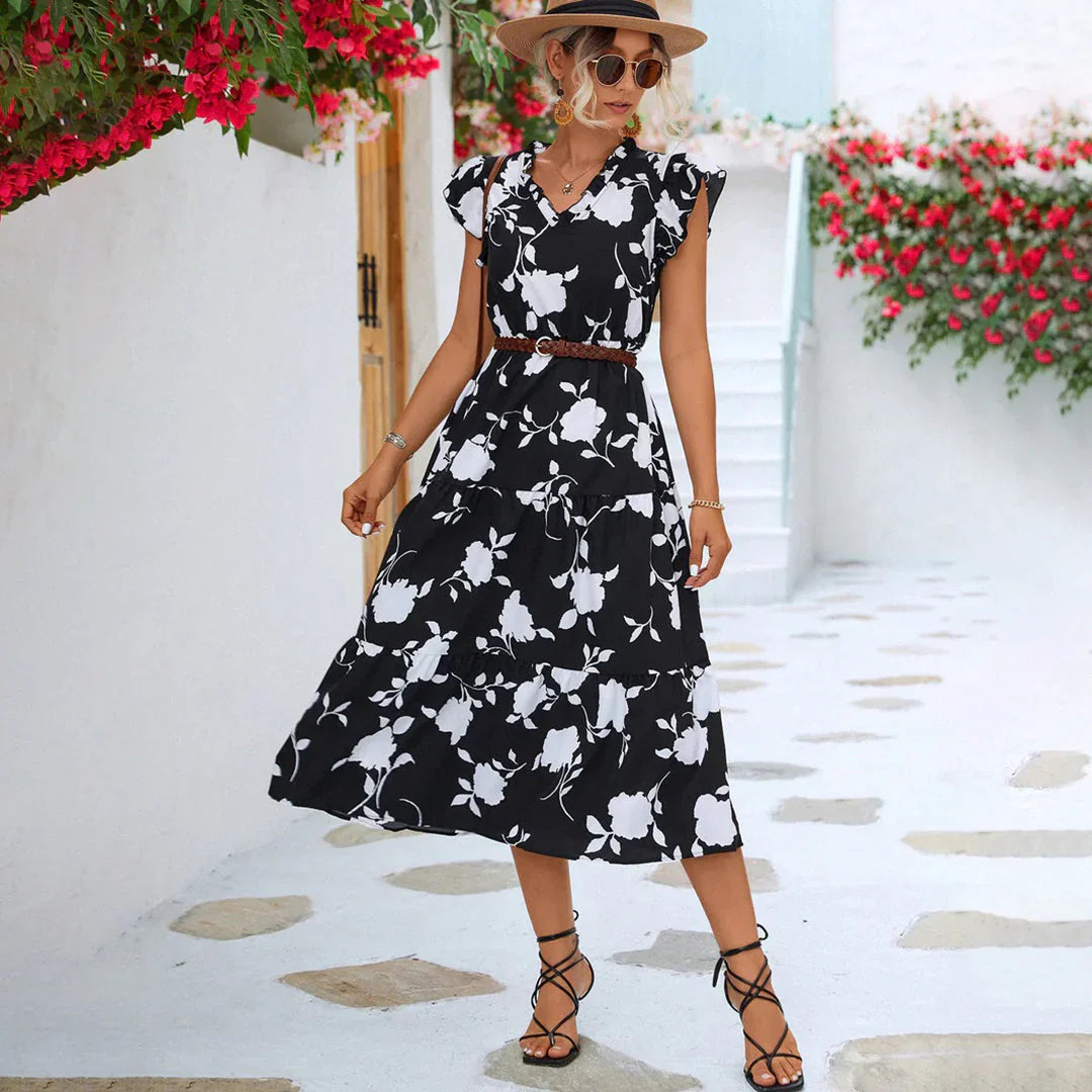 Floral Sleeveless Midi Dress for Women