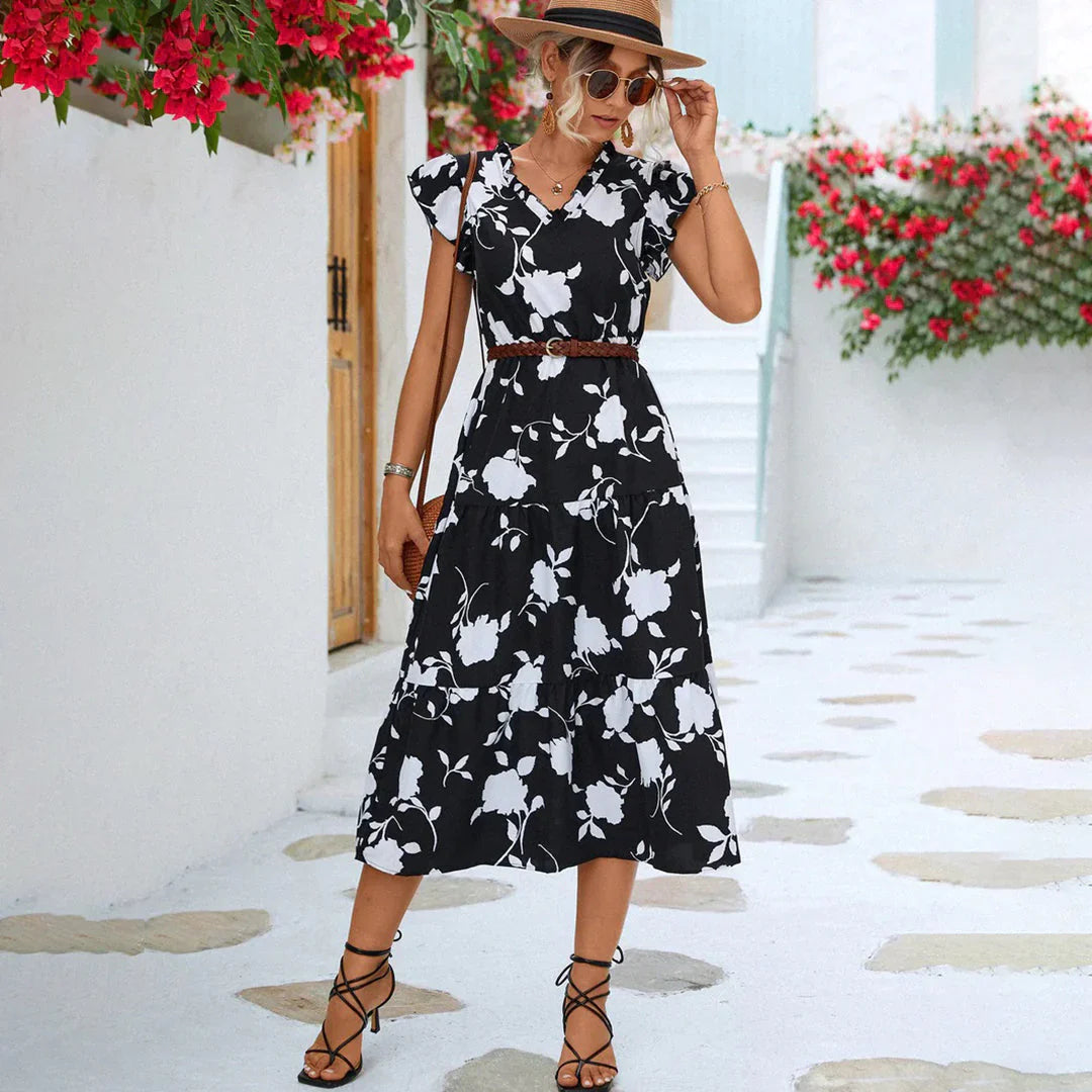 Floral Sleeveless Midi Dress for Women