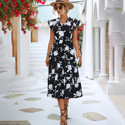 Floral Sleeveless Midi Dress for Women