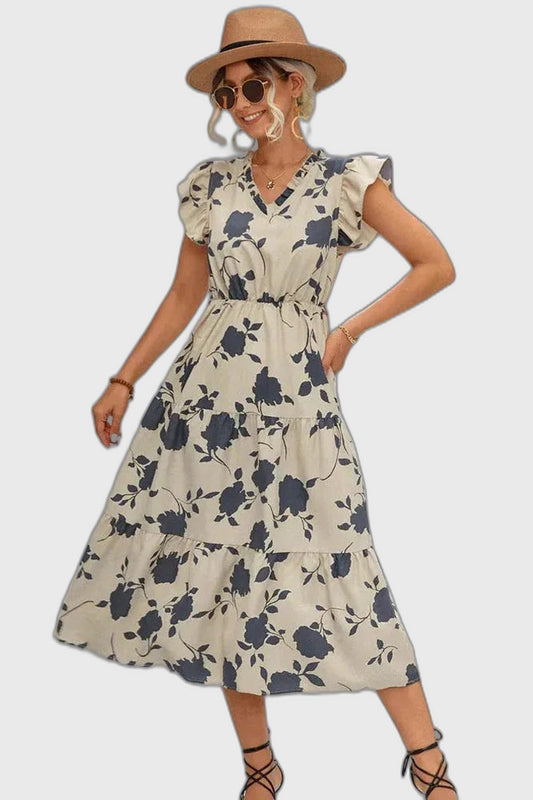 Floral Sleeveless Midi Dress for Women