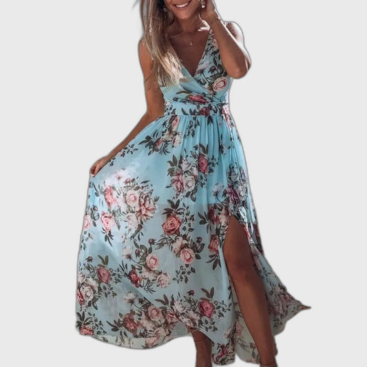 Chiffon Short Sleeve Dress for Women
