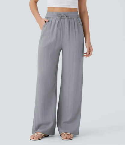 Linen Trousers Wide Leg High Waist for Women