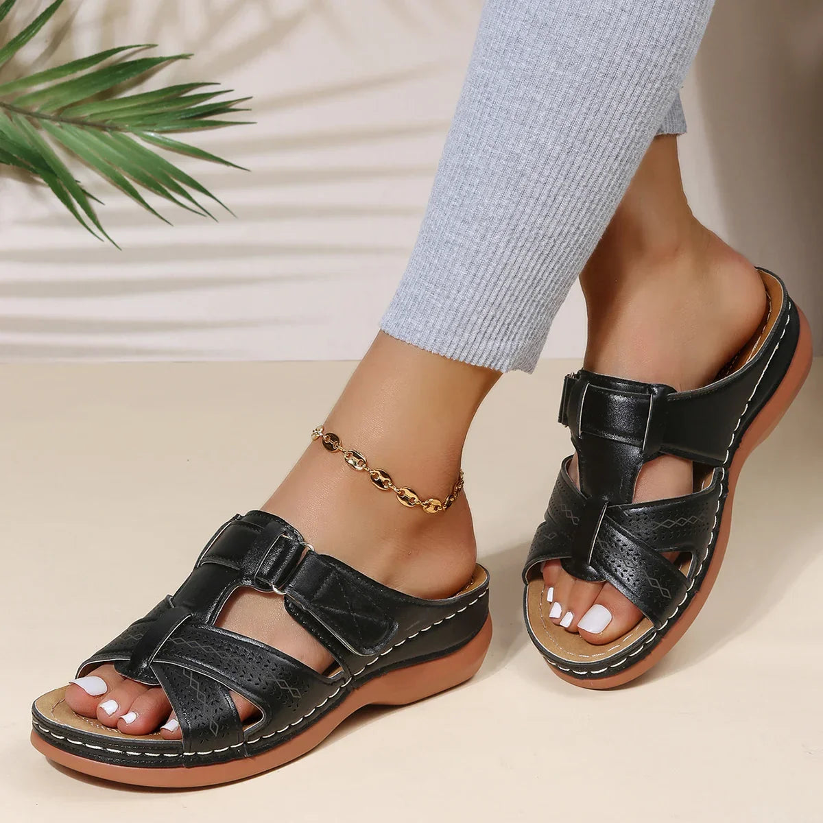 Adjustable-Strap Summer Sandals for Women