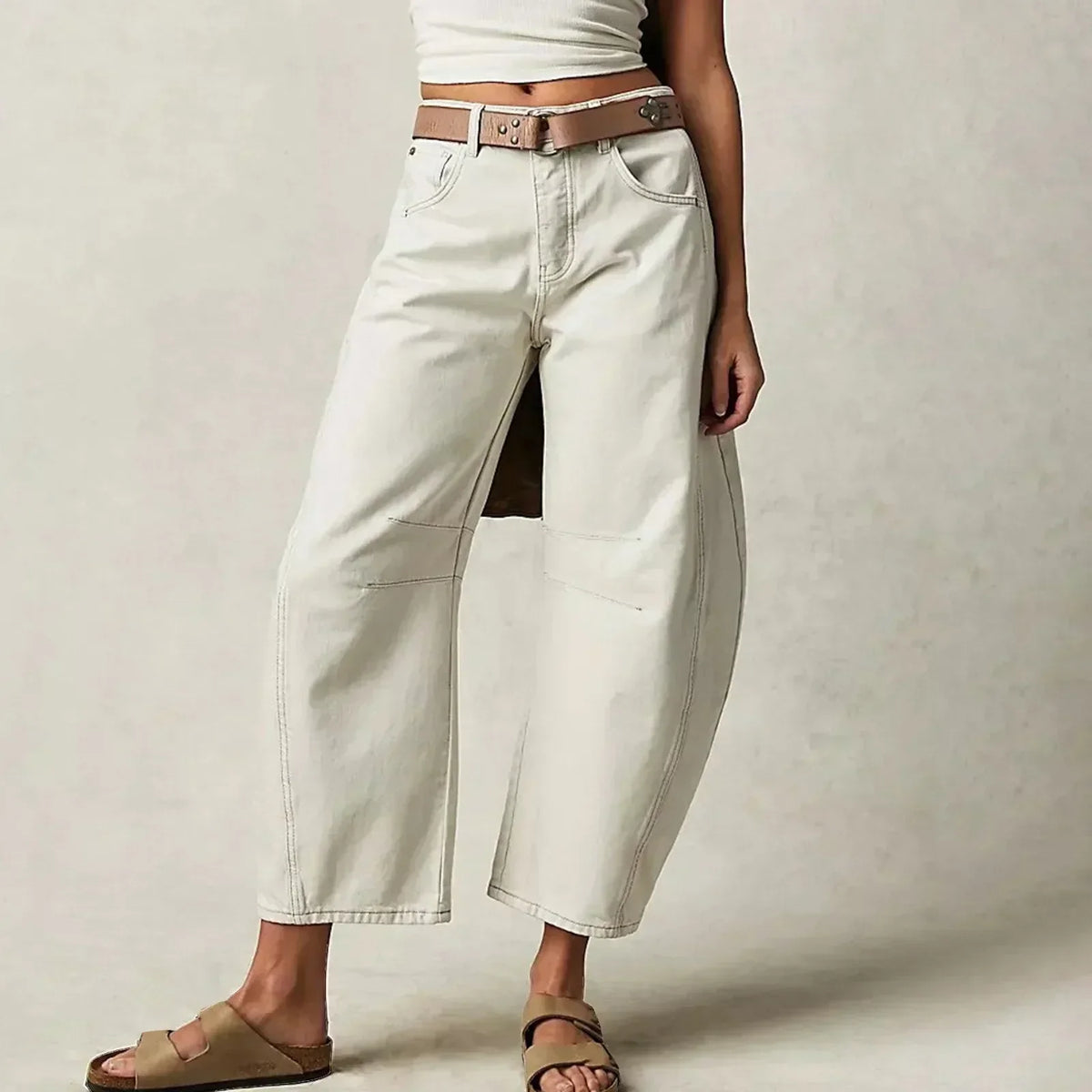 Wide Leg Trousers Baggy Fit High Waist for Women