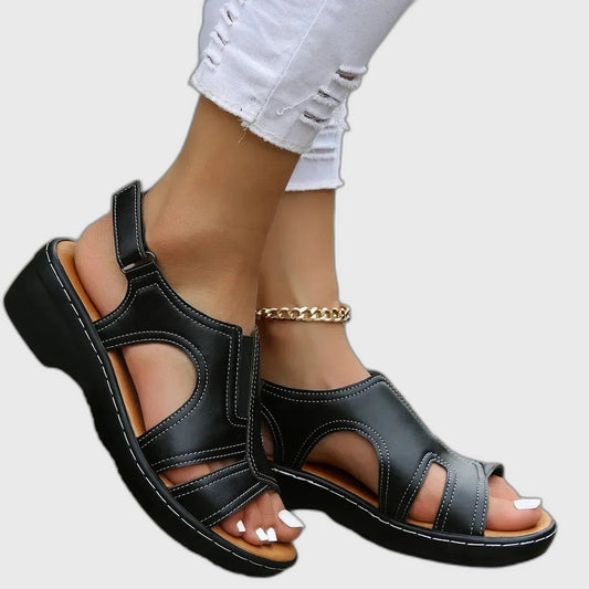 Block Heel Open Toe Sandals for Women