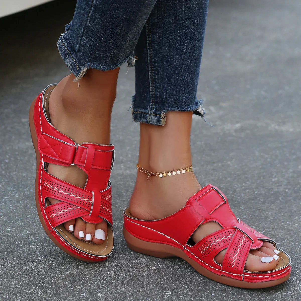 Adjustable-Strap Summer Sandals for Women