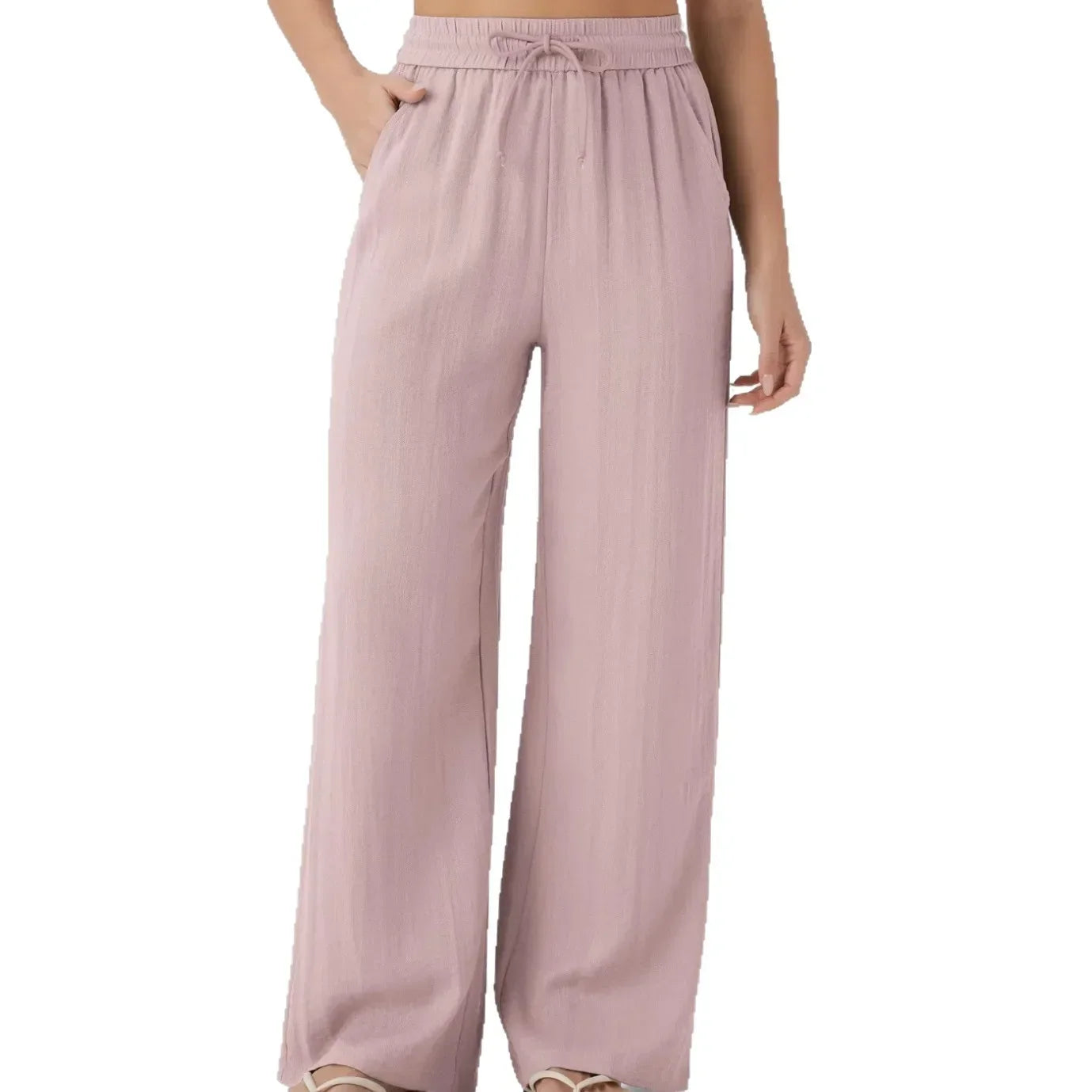 Linen Trousers Wide Leg High Waist for Women