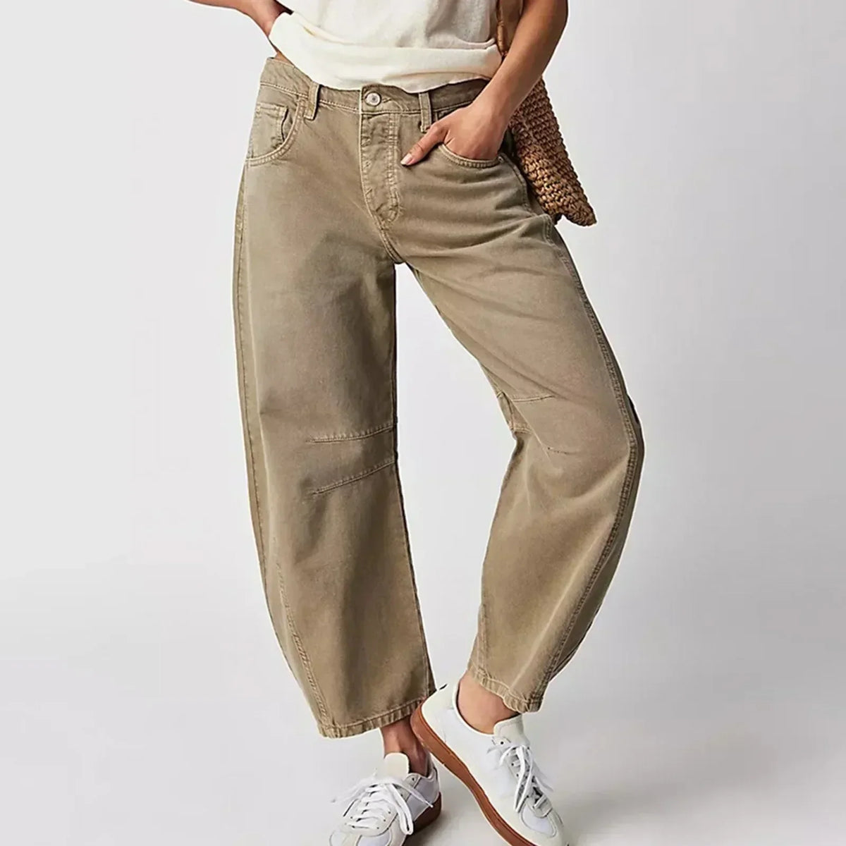 Wide Leg Trousers Baggy Fit High Waist for Women