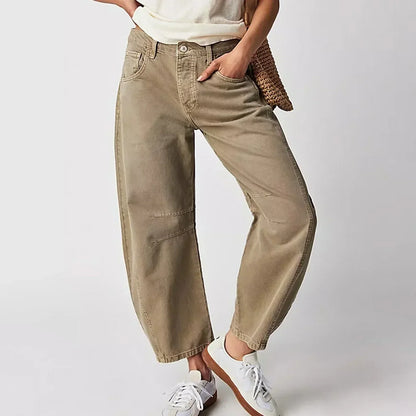 Wide Leg Trousers Baggy Fit High Waist for Women