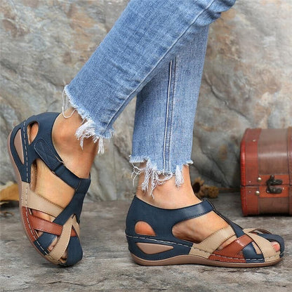 Vintage Sandals with Buckle Strap Detail for Women