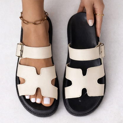 Chunky Footbed Sandals with Adjustable Straps for Women