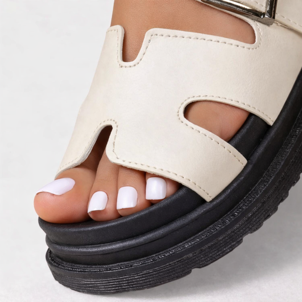 Chunky Footbed Sandals with Adjustable Straps for Women