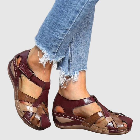 Vintage Sandals with Buckle Strap Detail for Women
