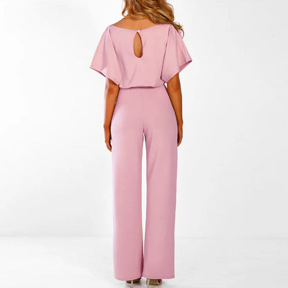 Cropped Full-Length Elegant Jumpsuit with Bow for Women
