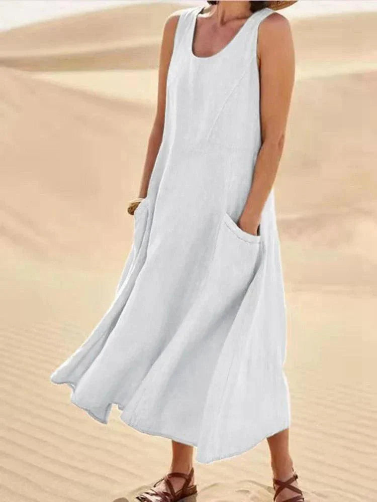 Linen Relaxed Fit Summer Dress for Women