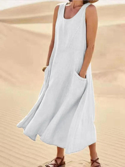 Linen Relaxed Fit Summer Dress for Women
