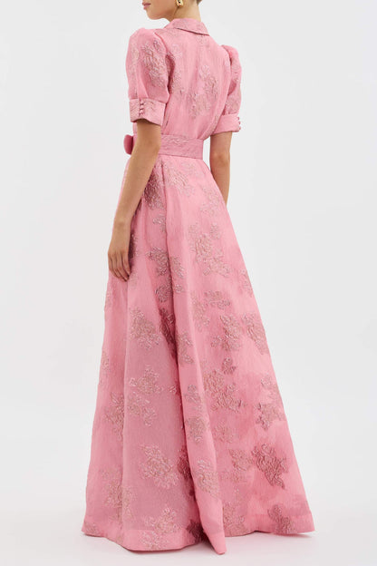 Floral Flowing Short Sleeve Midi Dress for Women