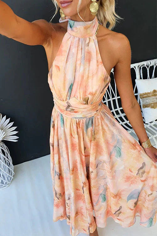 Floral Flowing Sleeveless Maxi Dress for Women