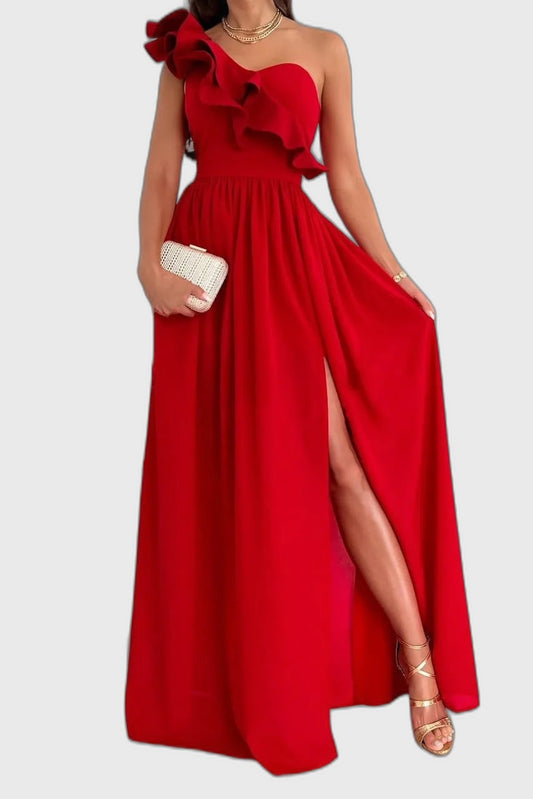 Asymmetric Summer One-Shoulder Dress for Women