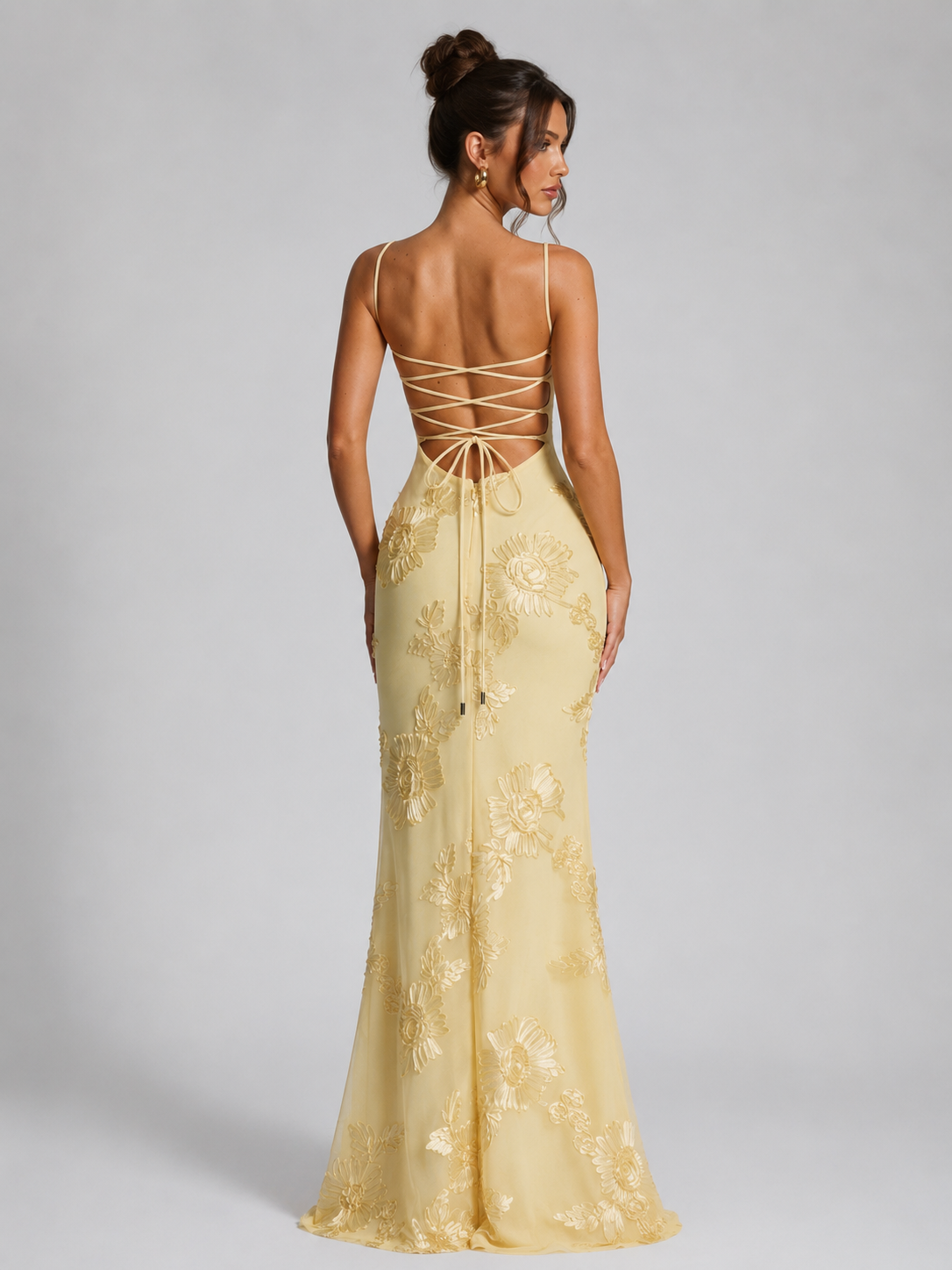 Floral Maxi Dress with Corset Bodice