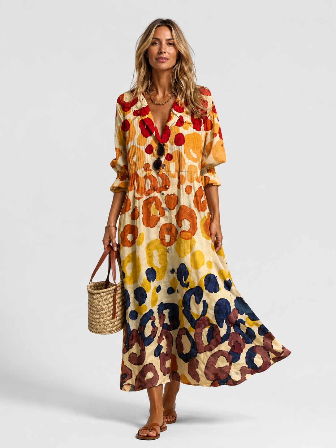 Shirt Dress with Relaxed Printed Fit