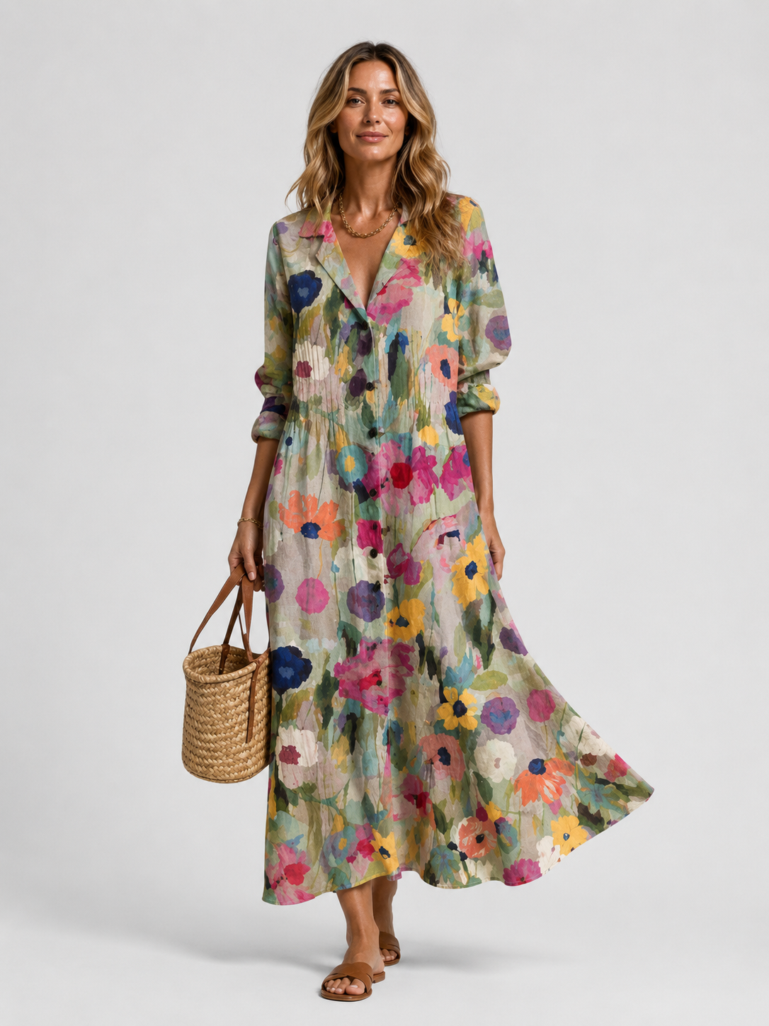 Shirt Dress with Relaxed Printed Fit