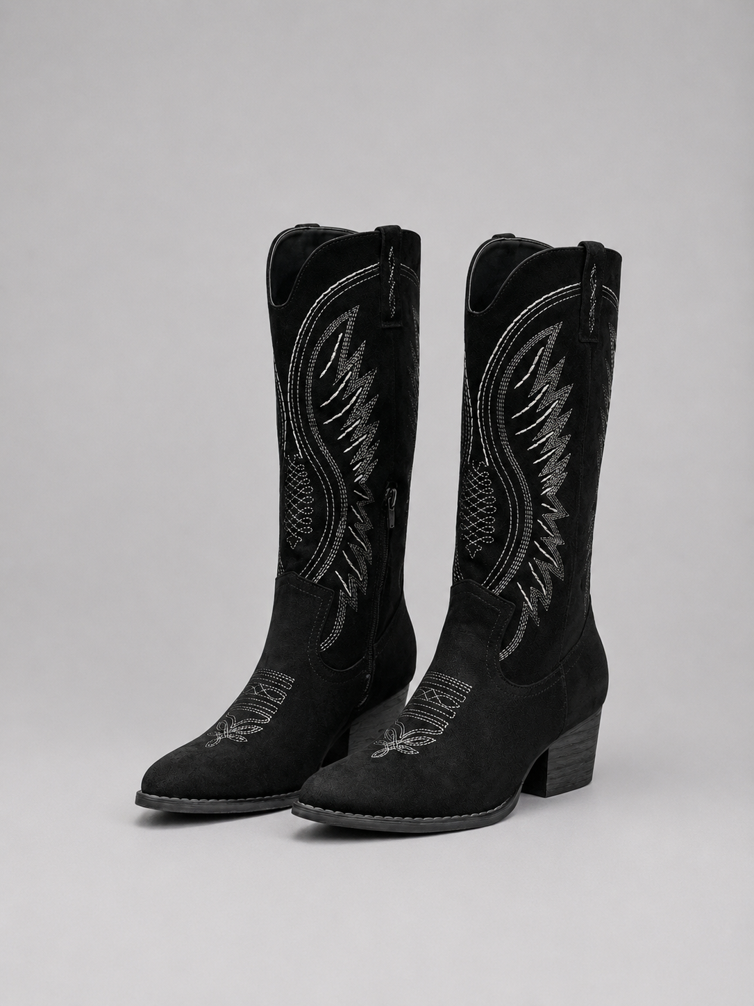Cowboy Boots with Suede Finish