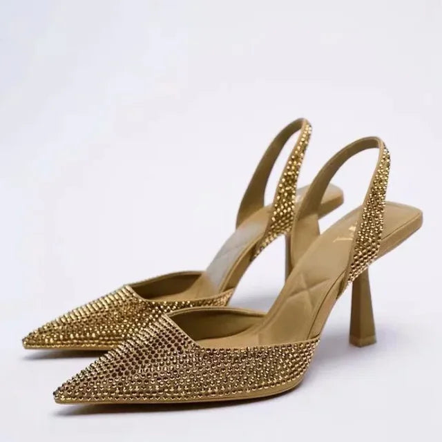 Slingback Heels with Diamanté Detail for Women