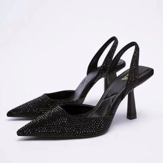 Slingback Heels with Diamanté Detail for Women