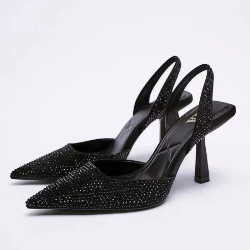 Slingback Heels with Diamanté Detail for Women