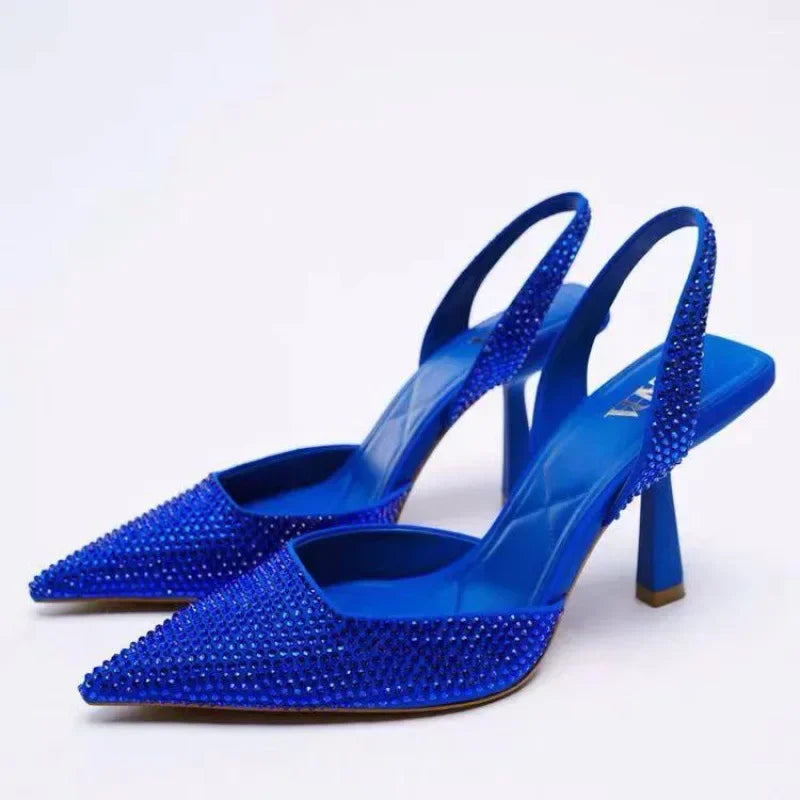 Slingback Heels with Diamanté Detail for Women