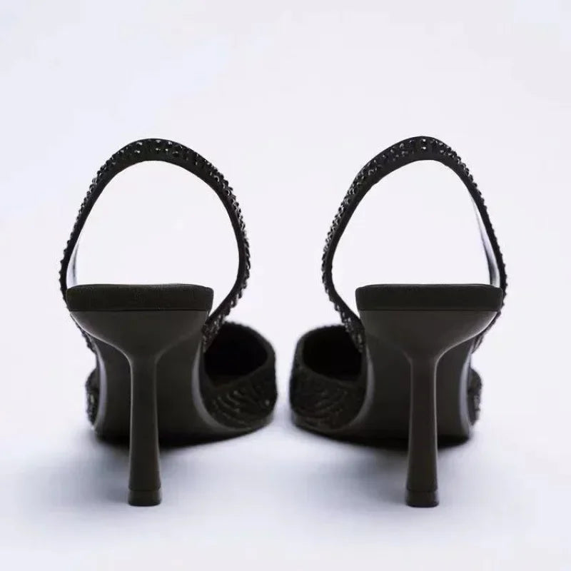 Slingback Heels with Diamanté Detail for Women