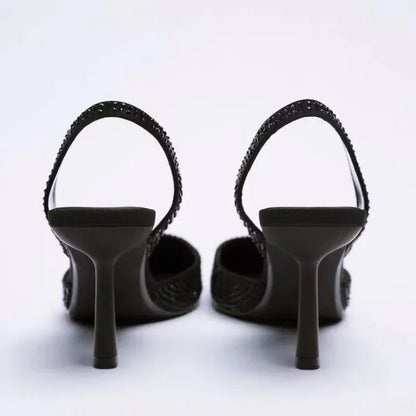 Slingback Heels with Diamanté Detail for Women