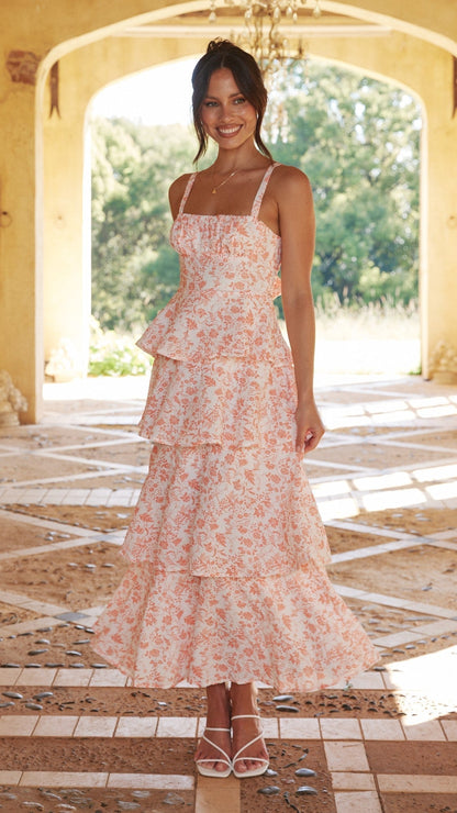 Floral Flowing Full-Length Maxi Dress for Women